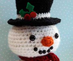 Снеговик крючком - самое интересное в блогах Снеговик вязанный крючком схема и описание